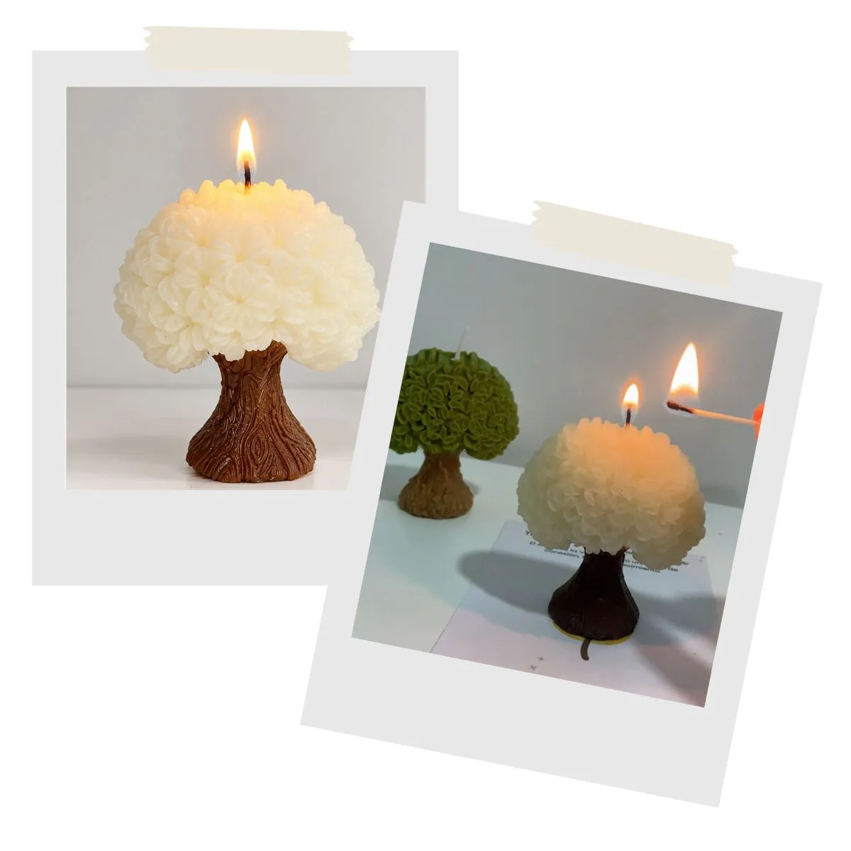 Velas Árbol de la Vida de soya encendidas para la Noche de Velitas